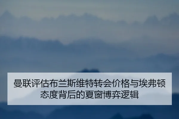 曼联评估布兰斯维特转会价格与埃弗顿态度背后的夏窗博弈逻辑